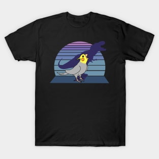dinosaur shadow - cockatiel T-Shirt